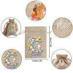 Gepersonaliseerde schattige Bunny Paaseieren Trekkoord Snoep Cadeauzak met Initialen en Naam Paasvakantie Feest Cadeau voor Jongens Meisjes