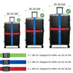 Personalisierter Koffergurt mit gesticktem Namen und Muster geeignet für 20–28 Zoll Koffer Urlaub Geschäftsreise Geschenk für Reiseliebhaber