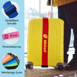 Personalisierter Koffergurt mit gesticktem Namen und Muster geeignet für 20–28 Zoll Koffer Urlaub Geschäftsreise Geschenk für Reiseliebhaber