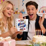 Henkilökohtainen Poker Crown Aurinkolasit Olut tervehdyskortti nimi Syntymäpäivälahja miehille Ystävät