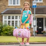 Bolsa de viaje grande personalizada con personaje de dibujos animados y nombre regalo de cumpleaños para niños y niñas