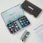 Personalized Sun Cloud Moon Design Food-Grade Detachable Weekly Pill Organizer Box with Text Get Well Soon Birthday Gift for Family Friends Patients