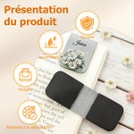 Marque-page Magnétique en Cuir PU Personnalisé avec Nom et Fleur de Naissance Cadeau d'Anniversaire pour les Amoureux de Lecture