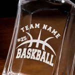 Personalised Basketball-Themed Whiskey Decanter with Engraved Team Name Daily Use Birthday Gift for Whiskey Lover