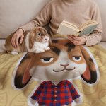 Personalisierte niedliche Chibi Stil Haustier Villager Charakter Multicolor weiche Decke mit Namen täglichen Gebrauch Geburtstagsgeschenk für Tierbesitzer werfen