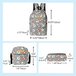 Henkilökohtainen söpö Fantasy yksisarvinen eläin säädettävä reppu lounas laukku kynäkotelo asetettu nimi takaisin kouluun syntymäpäivälahja lapsille