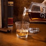Personalized Engraved Dad Design Whiskey Decanter with Name Year and Text Birthday Father's Day Gift for Bartender Dad