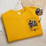 Personalizzato ricamato Music Player Photo Design Morbida T-shirt Felpa con cappuccio con canzone e nome del cantante Regalo di compleanno per gli amici della famiglia