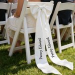 Lazo de boda personalizado Cinta de silla con nombres Regalo de boda para recién casados Parejas