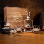Personalized Cool Motorcycle Design Whiskey Decanter with Engraved Name Daily Use Birthday Gift for Whiskey Lover