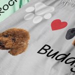 Personliga 1-4 foton av husdjursansikten tassavtryck flerfärgade pyjamasbyxor för barn kvinna man med dragsko för dagligt bruk födelsedagspresent för husdjursälskare