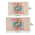 Henkilökohtainen punainen sydän pokeri kruunu aurinkolasit kuningatar maton nimi Home Decor syntymäpäivälahja tyttö nainen