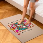 Henkilökohtainen punainen sydän pokeri kruunu aurinkolasit kuningatar maton nimi Home Decor syntymäpäivälahja tyttö nainen