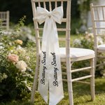 Lazo de boda personalizado Cinta de silla con nombres Regalo de boda para recién casados Parejas