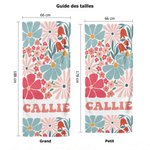 Serviette de Yoga Absorbante Personnalisée avec Nom Style de Floral Accessoire de Sport Cadeau d'Anniversaire pour les Amateurs de Yoga et les Amis