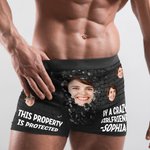 Gepersonaliseerde muurscheur gezichtsfoto Grappig herenondergoed boxershort met naam Valentijnsdag Verjaardagscadeau voor koppel partner