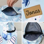 Henkilökohtainen söpö Fantasy yksisarvinen eläin säädettävä reppu lounas laukku kynäkotelo asetettu nimi takaisin kouluun syntymäpäivälahja lapsille