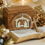 Personalised We Believe Nativity Acrylic Ceramic Ornament 2026 Nativity Decor Religious Thanksgiving Gift for Christians