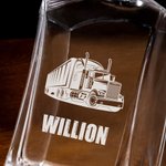 Personalized Truck Engraved Name Whiskey Decanter Bar Accessory Birthday Gift for Men Whiskey Lovers