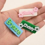 Personnalisé fleur carrée breloque chaussures multicolore avec nom chaussures décoration quotidienne porter cadeau d'anniversaire pour amis famille