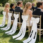 Lazo de boda personalizado Cinta de silla con nombres Regalo de boda para recién casados Parejas