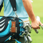 Personalisierte Cartoon-Charakter PU Leder Golf Tee Halter Tasche Tag mit Namen und 5 Pcs Bambus Tees Geburtstag Sport Geschenk für Golfer Golfspieler