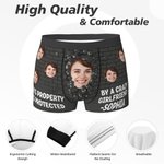 Gepersonaliseerde muurscheur gezichtsfoto Grappig herenondergoed boxershort met naam Valentijnsdag Verjaardagscadeau voor koppel partner