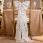 Lazo de boda personalizado Cinta de silla con nombres Regalo de boda para recién casados Parejas