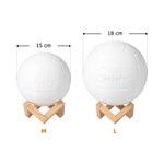 Veilleuse LED Tactile en Forme de Volley-ball Personnalisée avec Nom Gravé Lampe en 16 Couleurs Changeables Cadeau pour les Amoureux du Sport
