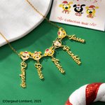 Collar personalizado de Marsupilami de cola larga 1-5 Colgantes de Marsupilami con nombre Regalo de Navidad Cumpleaños para niñas Mujeres | Callie × Marsupilami