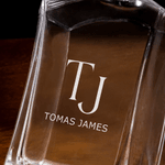 Personalized Initial Whiskey Decanter with Engraved Name Birthday Anniversary Gift for Liquor Lovers