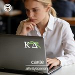 Personalized Bow Knot Greek Letter Decal Sticker Daily Use Sorority Bid Day Birthday Gift for Friends Girls | Callie × Affinity Licensing