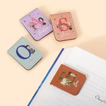 Marcapáginas personalizado de cuero PU con inicial nombre y personaje de dibujos animados regalo de cumpleaños para amantes de los libros