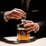 Personalized Initial Whiskey Decanter with Engraved Name Birthday Anniversary Gift for Liquor Lovers