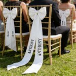 Lazo de boda personalizado Cinta de silla con nombres Regalo de boda para recién casados Parejas