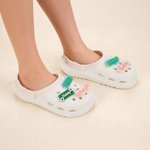 Personnalisé fleur carrée breloque chaussures multicolore avec nom chaussures décoration quotidienne porter cadeau d'anniversaire pour amis famille