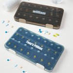 Personalized Sun Cloud Moon Design Food-Grade Detachable Weekly Pill Organizer Box with Text Get Well Soon Birthday Gift for Family Friends Patients