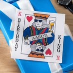 Henkilökohtainen Poker Crown Aurinkolasit Olut tervehdyskortti nimi Syntymäpäivälahja miehille Ystävät