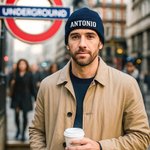 Gorro de punto personalizado suave con flor de nacimiento y nombre bordado accesorio diario regalo de cumpleaños para mujeres y hombres