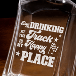 Henkilökohtainen kilpa-auto teema viski dekanteri lasi kaiverrettu teksti syntymäpäivä vuosipäivä lahja miehille viskin ystäville kilpa-ajajat