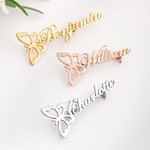 Henkilökohtainen Elegantti Butterfly Lapel Brooch Pin nimi kihlaus häät lahja Bridesmaids Groomsmenille