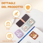 Segnalibro personalizzato in pelle PU con nome e carino animale della foresta regalo di compleanno per amanti dei libri