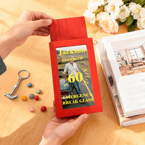 Personalized Funny Emergency Design Wooden Money Box Piggy Bank with Name Text Age and Hammer Home Decor Birthday Gift for Kids Friends Firefighters