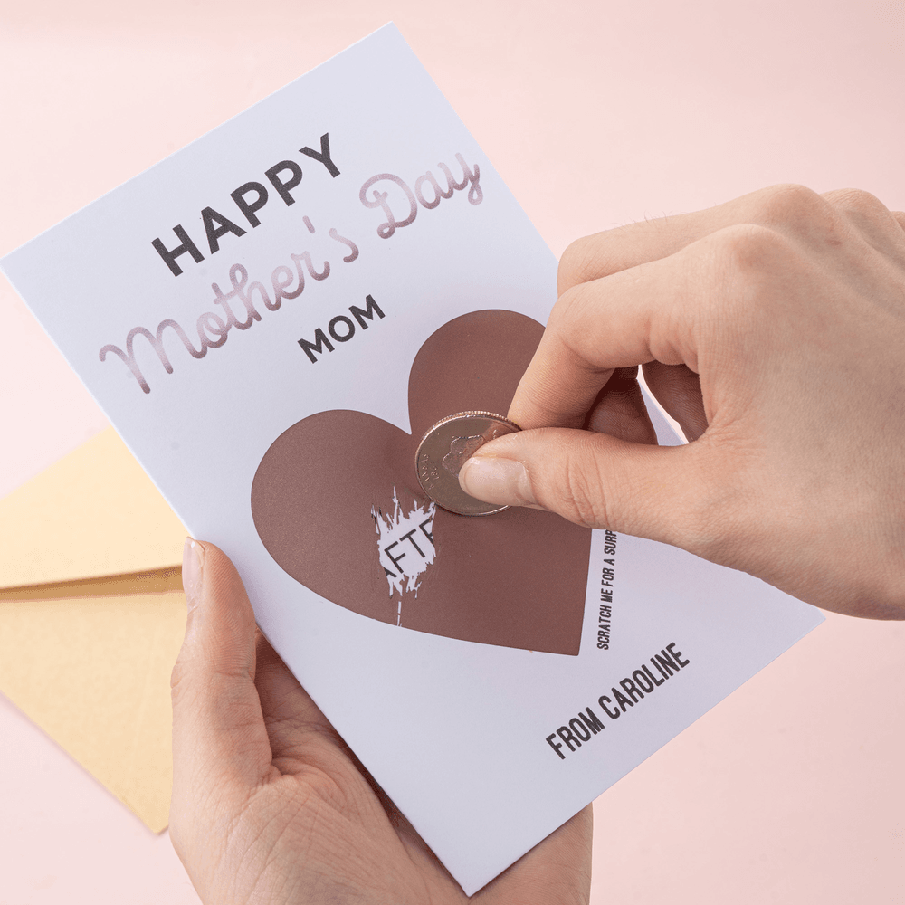 Biglietto Da Grattare Personalizzabile "Weekend A Sorpresa" - Idea Regalo Vintage Rosa Per Viaggi, San Valentino, EVJF, Coppie