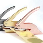 Personalized Birth Flower Initials Name Engraving Embosser Stamp Hand Held Embosser Set Birthday Gift for Book Lovers Bookworm