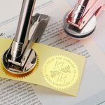 Personalized Birth Flower Initials Name Engraving Embosser Stamp Hand Held Embosser Set Birthday Gift for Book Lovers Bookworm