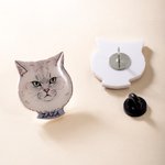 Personalized Cute Pet Portrait Brooch Pin with Name Wearable Art Memorial Birthday Festival Gift for Pet Lovers Friends