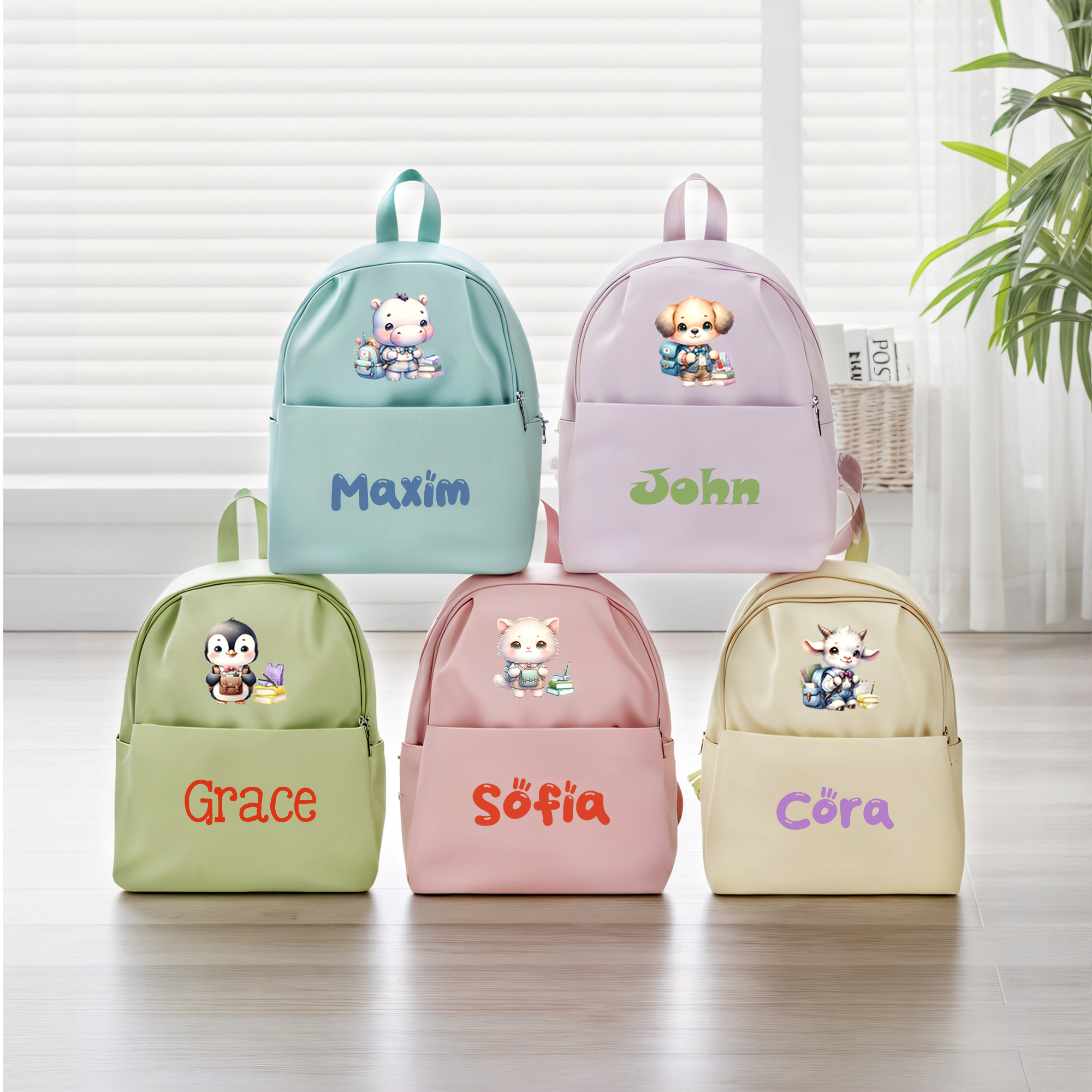 Sac à dos personnalisé pour enfants avec nom Cadeau de rentrée scolaire pour garçons filles