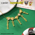Personalized Cute Long Tailed Marsupilami 1-5 Marsupilami Pendants Necklace with Name Christmas Birthday Gift for Girls Women | Callie × Marsupilami®