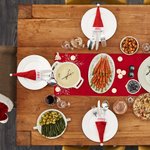 Gepersonaliseerde Kerstmuts Tafelbestekhouder met Naam Kerstdiner Decoratie Feestbenodigdheden en Geschenken voor Familie en Vrienden